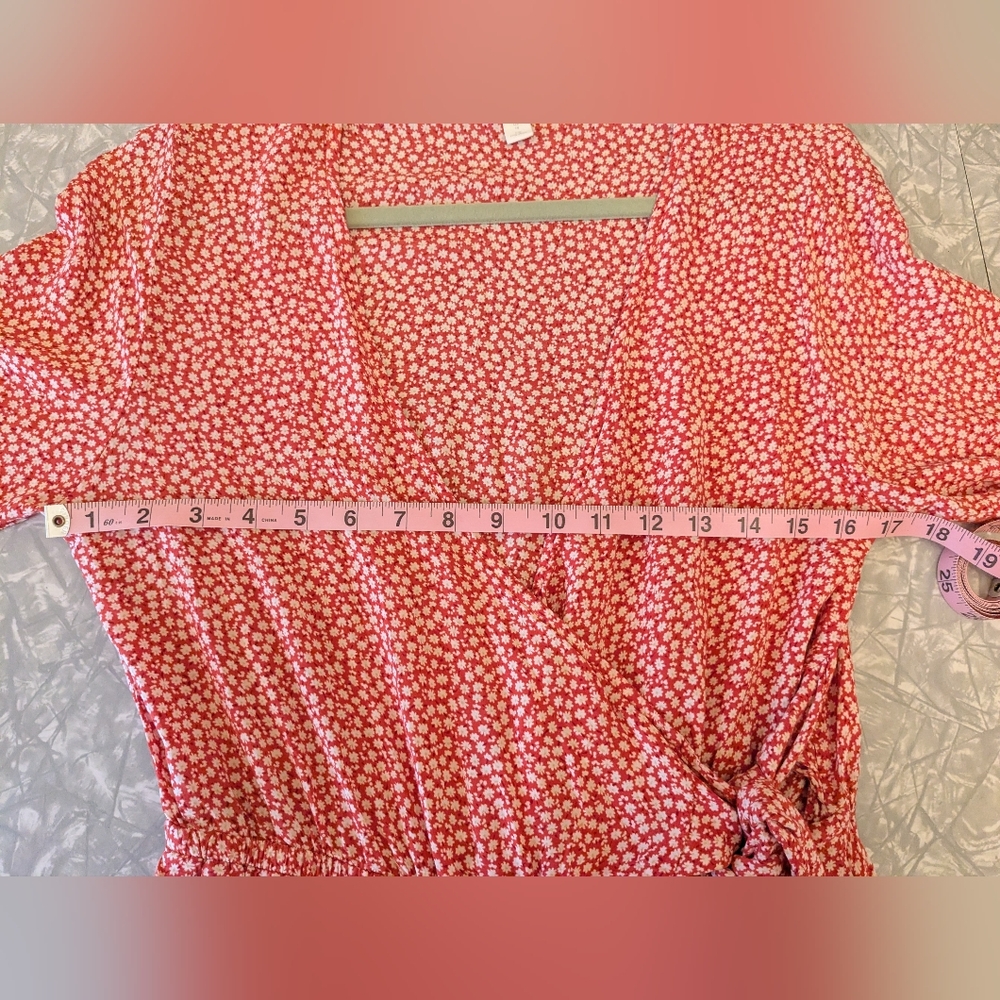 H&M Red Floral Patterned Romper - Picture 3 of 4
